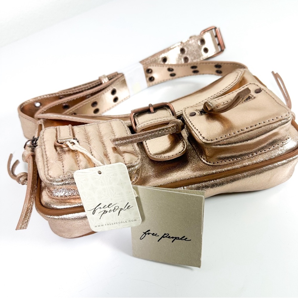 Free People High Speed Crossbody in Champagne NWT